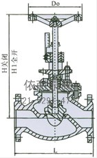 T40H 大连式手动调节阀 外形尺寸图1