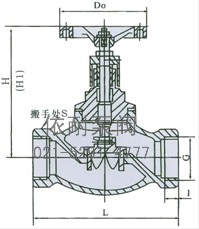 T40H 大连式手动调节阀 外形尺寸图2