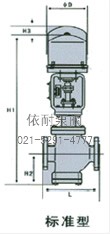 电子式电动直通单、双座调节阀 结构图1