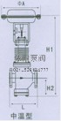 气动薄膜直通单座、双座调节阀 结构图1