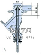 气动罐底调节阀 外形尺寸图2