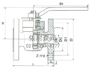 美标手动旋塞阀 外形尺寸图