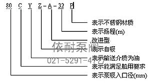 CYZ-A自吸油泵 型号意义