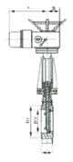 PZ943X/H/F-6/10/16电动对夹式刀形闸阀 外形尺寸图1