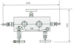 EN5-14 WF-3型五阀组 外形尺寸图