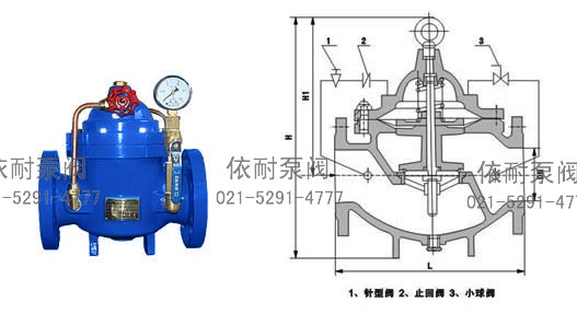 300X缓闭止回阀 外形尺寸图