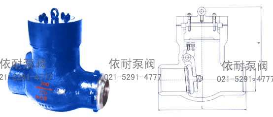 H64Y国标电站止回阀 外形尺寸图