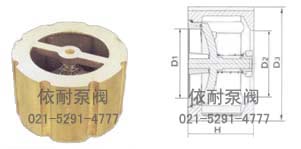 H72X黄铜对夹消声止回阀 外形尺寸图