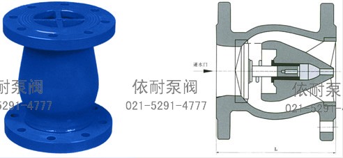 DRVZ静音止回阀 外形尺寸图