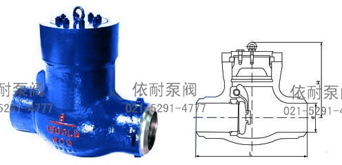 美标电站旋启式止回阀 外形尺寸图