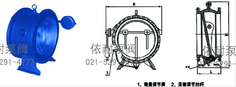 DHH44微阻缓闭消声止回阀 外形尺寸图