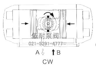 双作用俯视图