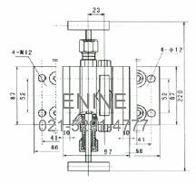 Structure of 1151T-type Three-Manifold Valve 
