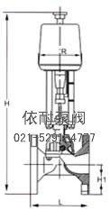 ZDSG型直行程电动隔膜阀  外形尺寸图