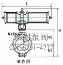 气动活塞调节蝶阀 结构图1