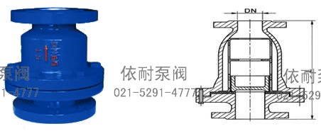 HC41X节能梭式止回阀f 外形尺寸图